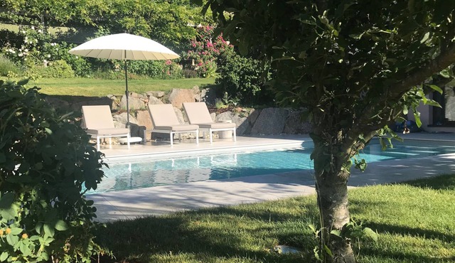 Cottage in the forest with heated pool from May to October