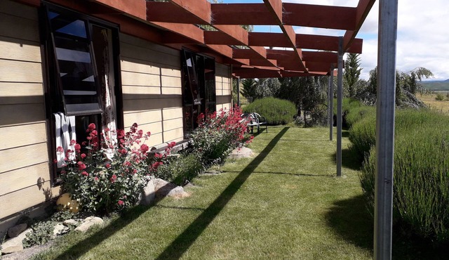 Cottage next to Alps to Ocean Cycle trail at Lake Benmore