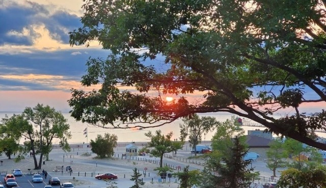 Cottage on Lake Michigan across from Grand Haven State Park.