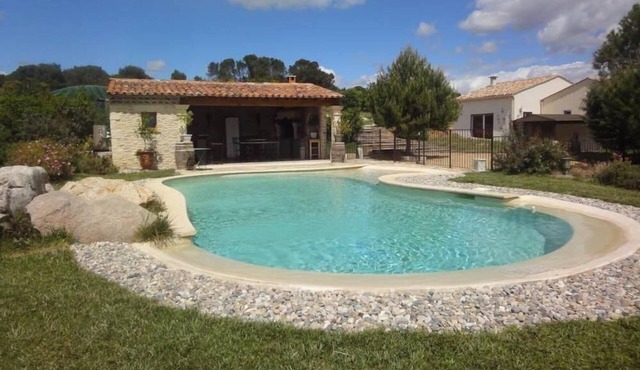 cottage with heated pool and pool house in mas