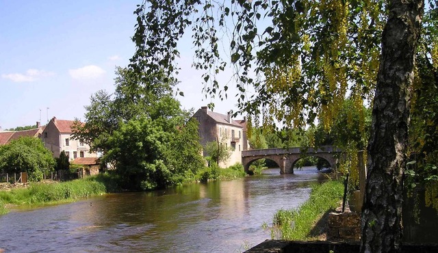 Cottage with terrace by river in natural park