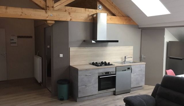 Cottages in the center of the Hedgehog waterfalls and lakes.