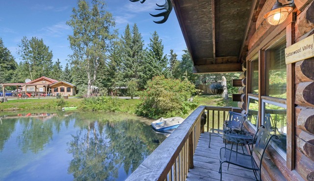 Cottonwood Valley Cabin - an Alaskan long cabin right on Bear Creek Pond