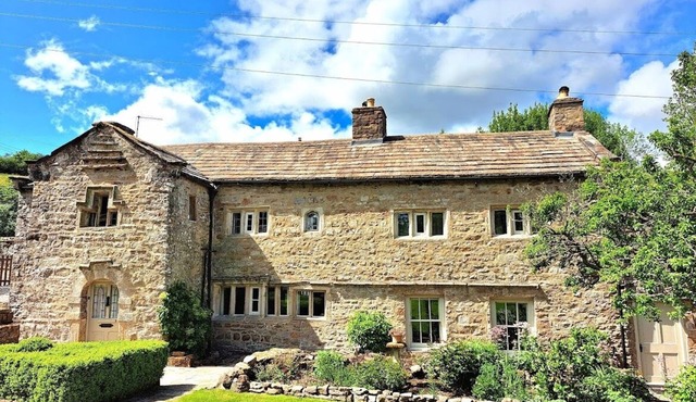 Countersett Hall, beautiful Dales historic manor house near large lake