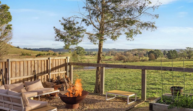 Country Charming. Enjoy your morning coffee with our cow neighbours!