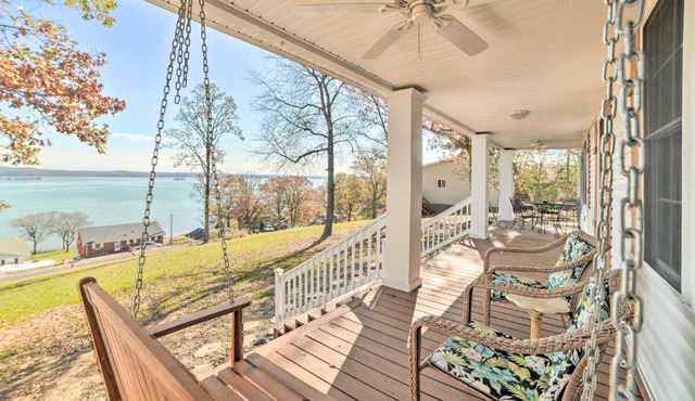 Country-Chic Home w/Fire Pit, Steps to Lake!