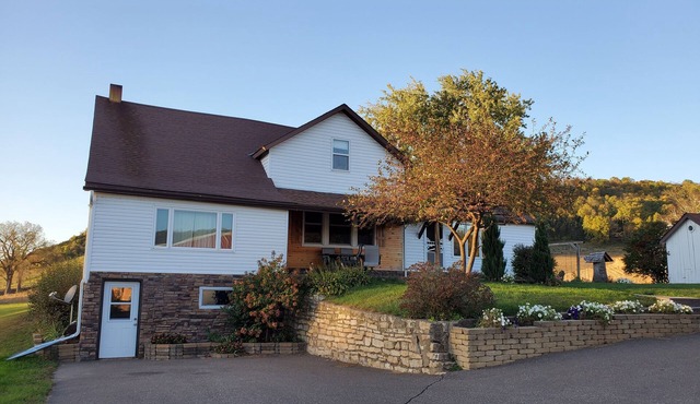 Country farm house located on 60 acres in peaceful valley by Fountain City WI