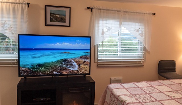 Country home 20 min from city has an ocean view, bird feeders, & a whirlpool tub