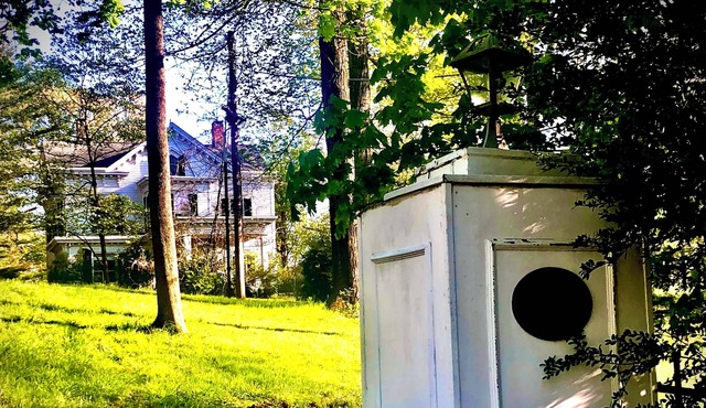 Country home; hiking, biking, train, brew pub. Artist studio, lge sunny rooms