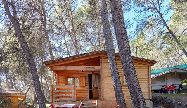 Country House 'Cabaña De Madera 2' with Mountain View, Shared Pool and Air Conditioning