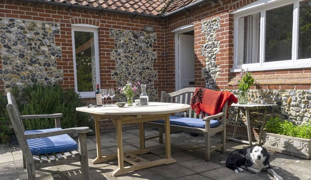 Country house in the walled garden of historic West Stow Hall
