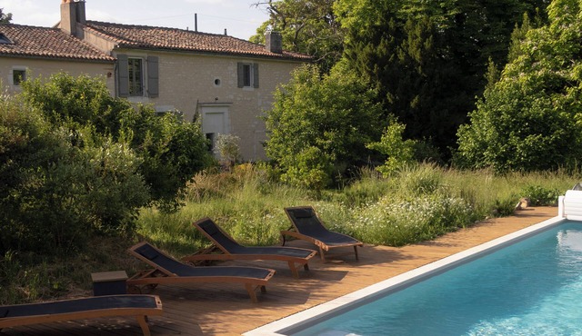 Country house in town.