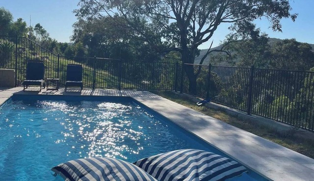 Country Retreat with Views, Salt Pool, Hot Tub & Tiny Home with Outdoor Tub