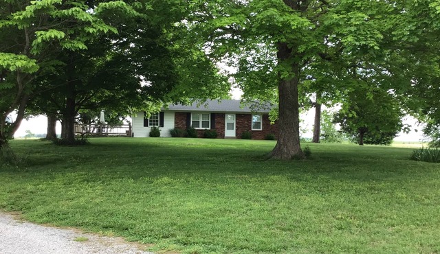 Country setting with mature trees, large deck. Game/Rec room, Fire Pit and Grill