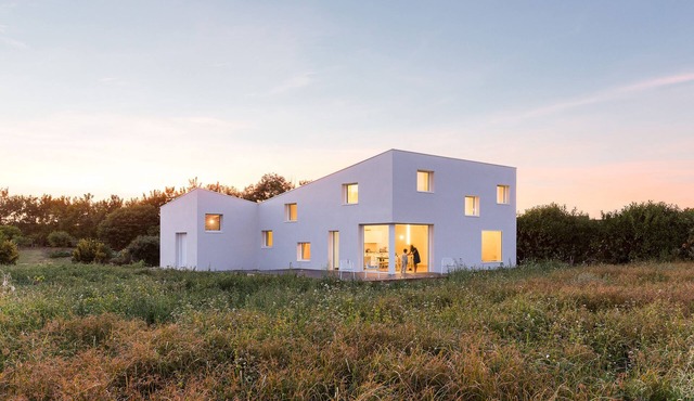 Country Side by the sea. The countryside by the sea in a contemporary house.