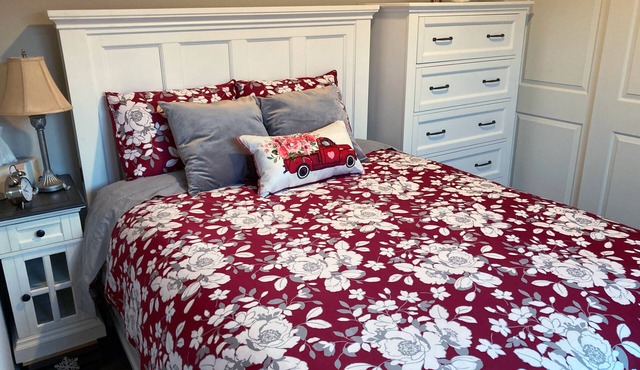 Country-Style Modern Living Suite w/Queen Bed