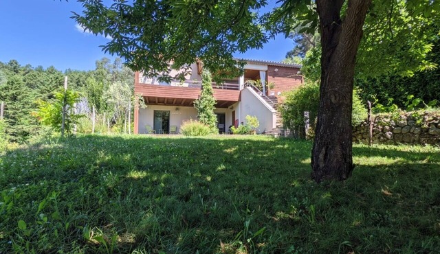 Countryside, garden on large plot, with dominant terrace and views