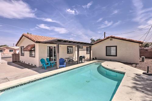 Covered Patio & Pool: Family Home in Bullhead City