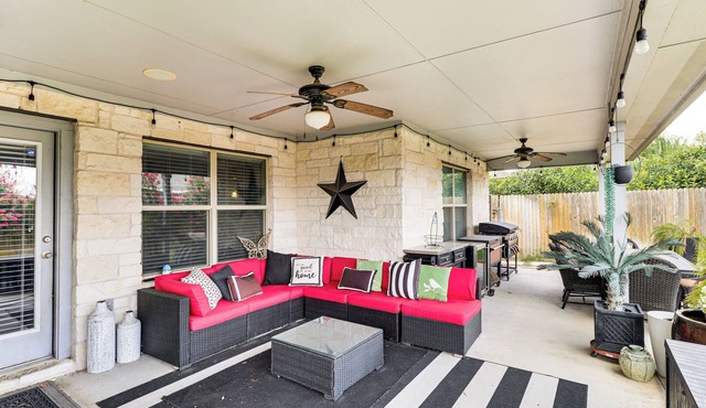 Covered Patio + Yard: Spacious Leander Home!