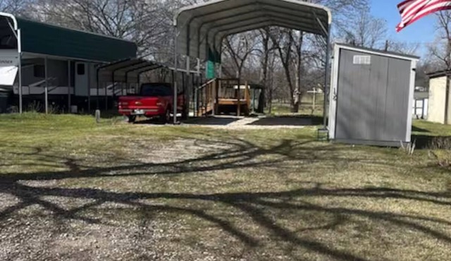Covered RV Spaces by the Brazos River