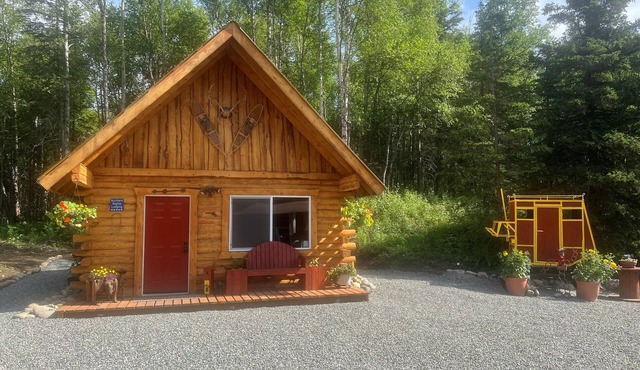 Cowboy Cabin -tucked into the woods near Hatcher Pass Recreation Area.