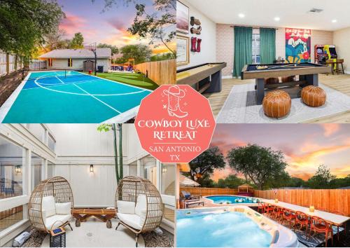 Cowboy Luxe Retreat Pool Putt Putt Pickleball