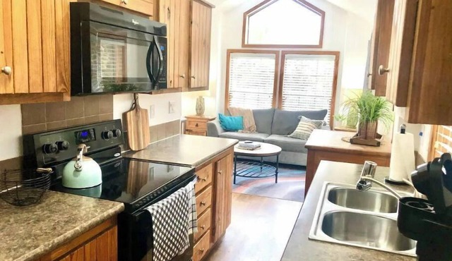 Coyote cabin in 2 acre boutique tiny home resort with pool!