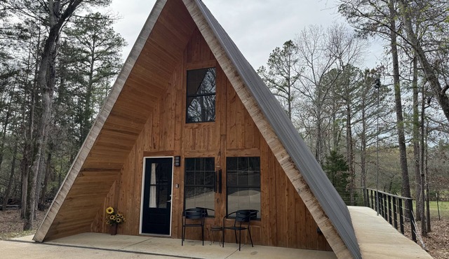 Coyote Creek A-Frame Cabin with Firepit, Nature Trail, Games, Outside Activities