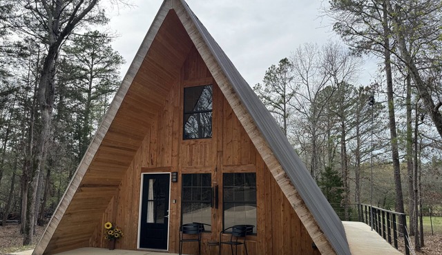 Coyote Creek A-Frame Cabin w/ fire pit and nature trail.