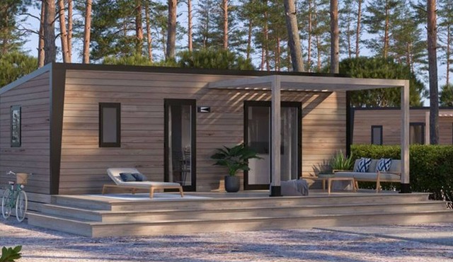 Cozy mobile home for 4 with terrace