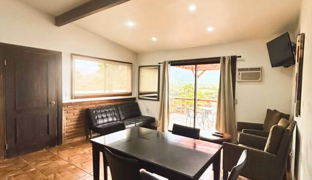 Cozy Cabin with Terrace and Panoramic View- Access to Pool