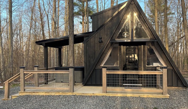 Cozy 1-bedroom A frame cabin in lovely Watkins Glen with AC