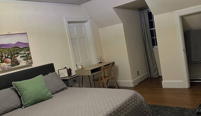 Cozy 1-bedroom apartment with shared driveway and one exit door. Pet on site.