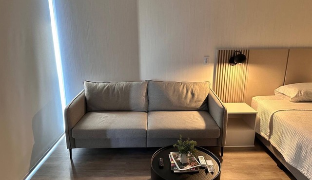 Cozy 1-bedroom condo with WiFi, fitness room in cool Tijuana