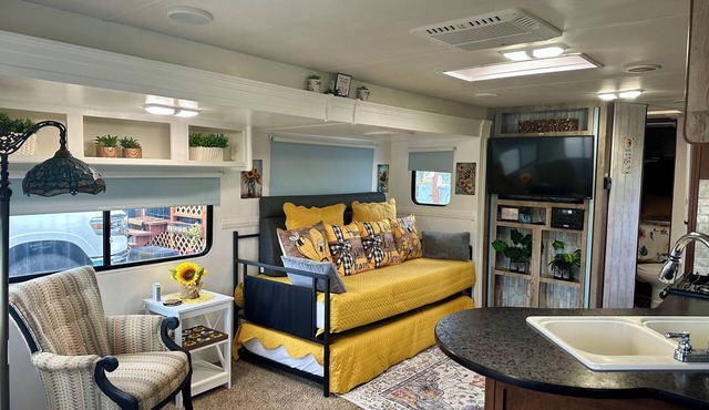 Cozy 1 bedroom RV, pet friendly in fantastic Aztec with Animas River access