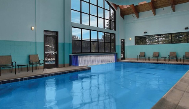 Cozy 1-bedroom villa in delightful Vail with fitness room and large indoor pool