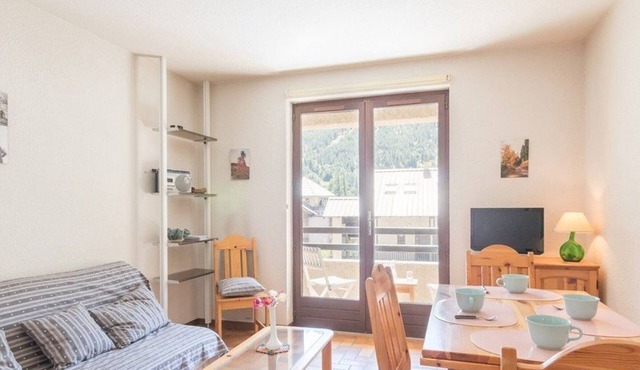 Cozy 2-Room Apartment with Mountain Views, Balcony & Close to Ski Lifts in Le Monêtier-les-Bains