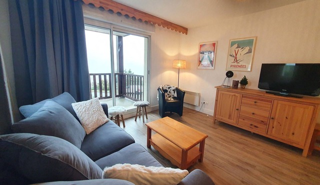 Cozy 8-person apt in Peyragudes, spa and ski access