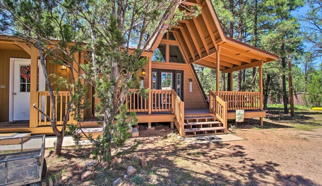 Cozy A-frame Cabin in Overgaard: Pets Welcome