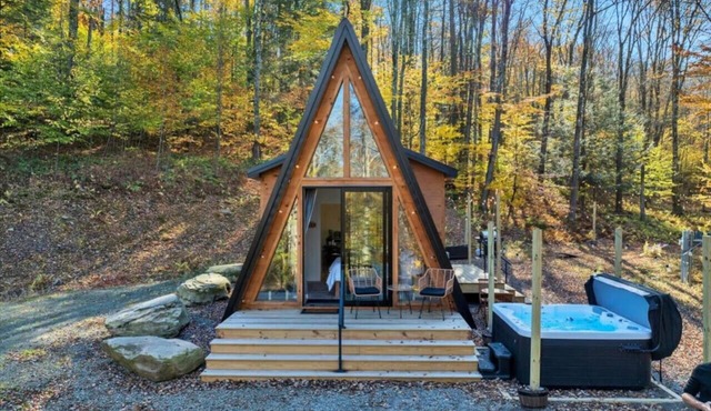Cozy A-Frame | Hot Tub, Fire Pit & Pet-Friendly