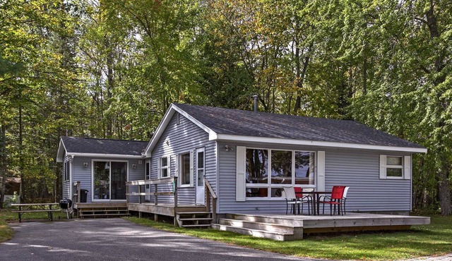 Cozy Alanson Cabin - steps to dock on Lake Burt!