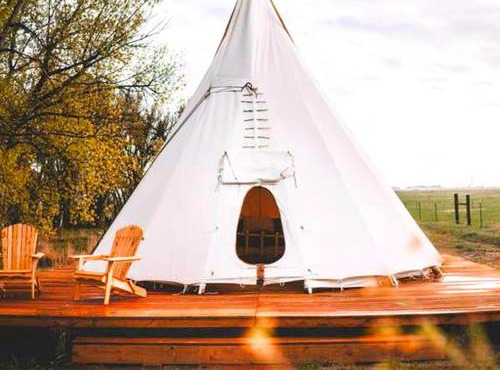 Cozy and Authentic Tipi Rental on Working Horse Ranch near Denver, Colorado