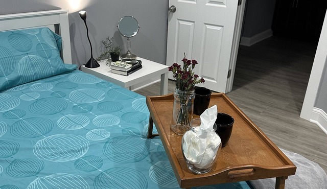 Cozy and quiet 2-bedroom apartment near Midway airport w/in-unit washer/dryer.