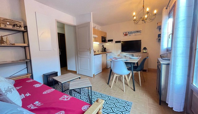 Cozy apartment at the foot of the slopes with pool and pets allowed