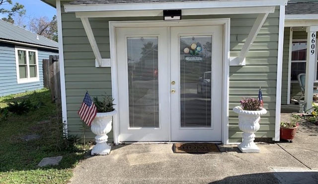 Cozy bedroom with on suite living room