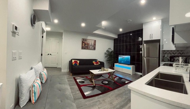 Cozy Brand-new 2-bedroom Basement with Lounge, Kitchen & Wifi