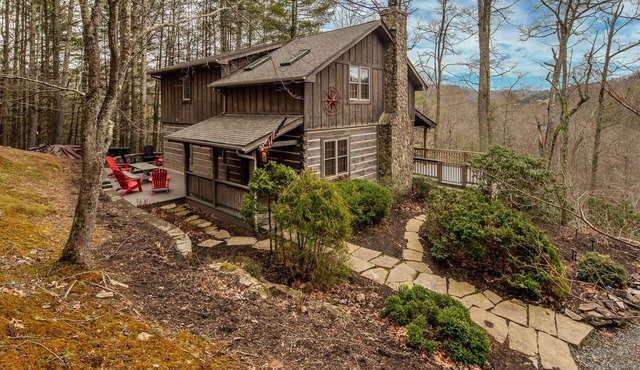 Cozy Cabin - Adorable log cabin near Valle Crucis with picnic table, firepit, & seasonal views!