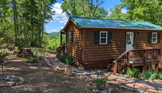 Cozy cabin for 2 w/great mt views & walking trails!