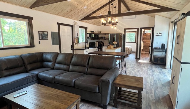 Cozy cabin in charming forested area