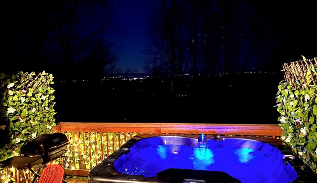 Cozy Cabin in the Clouds . Hot Tub, Wineries, Skyline